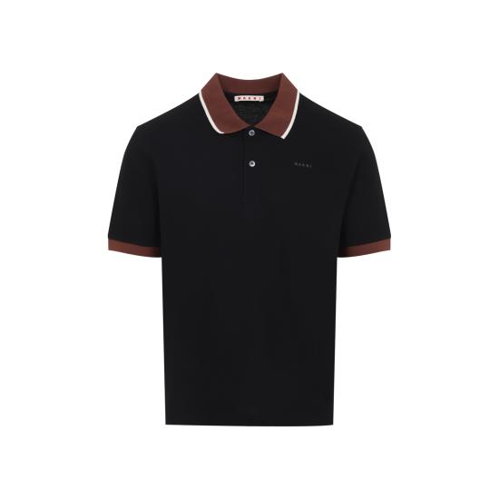26FW 마르니 폴로 티셔츠 POJY0002LSUTC688 00N99 BLACK