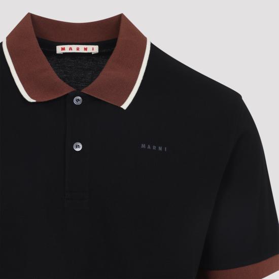 26FW 마르니 폴로 티셔츠 POJY0002LSUTC688 00N99 BLACK - MARNI