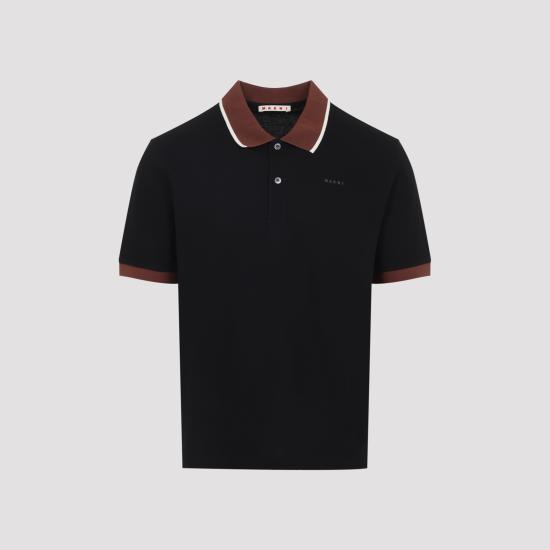 26FW 마르니 폴로 티셔츠 POJY0002LSUTC688 00N99 BLACK - MARNI