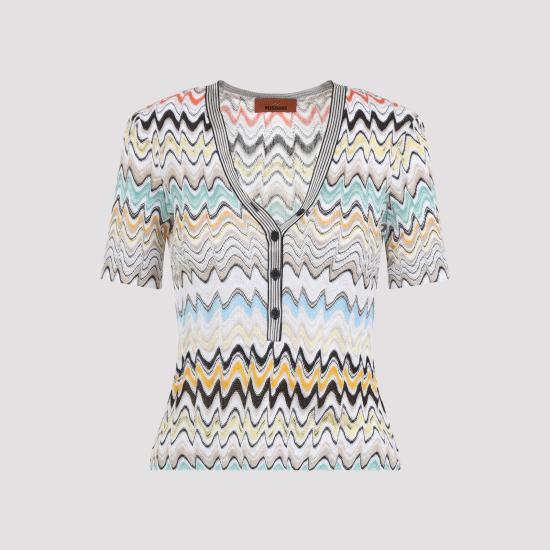 26FW 미소니 반팔 티셔츠 DS26SN1NBR015B SMSNN MULTICOLOUR - MISSONI