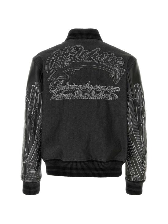 26SS 오프화이트 봄버 자켓 OMJA122Z26LEA00200 1 BLACK - OFF WHITE
