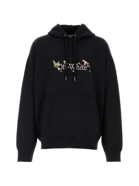 26SS 오프화이트 후드 티셔츠 OMBB085Z26FLE00300 1 BLACK