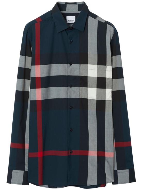 26FW 버버리 체크 코튼 셔츠 8073216 A1960 NAVYIPCHEC