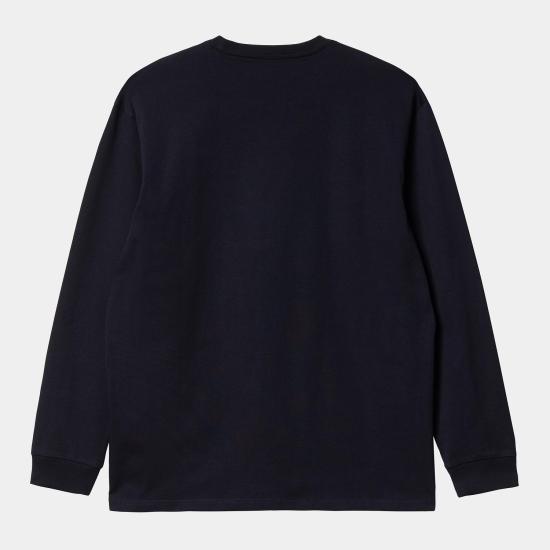 26FW 칼하트 WIP 롱슬리브 체이스 티셔츠 I026392 00HXX DARKNAVYGO - CARHARTT WIP