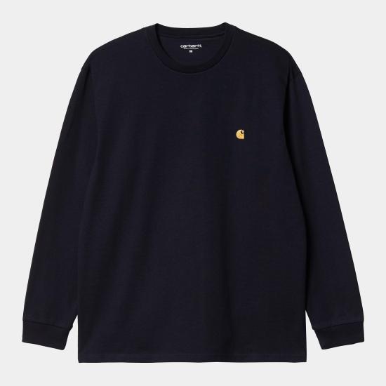 26FW 칼하트 WIP 롱슬리브 체이스 티셔츠 I026392 00HXX DARKNAVYGO