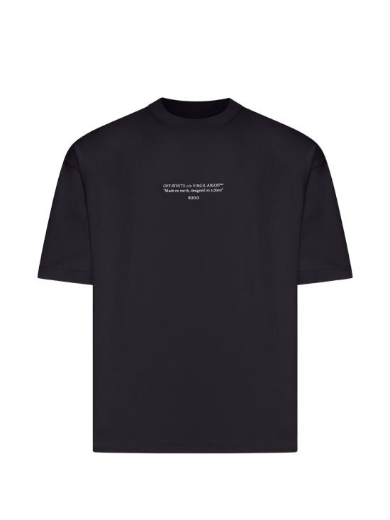 26SS 오프화이트 반팔 티셔츠 44MAA120S26J0070 001 BLACK