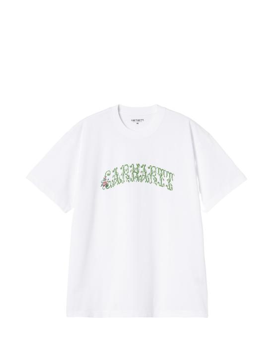 26SS 칼하트 WIP 숏슬리브 모노그램 티셔츠 I036212 02XX WHITE