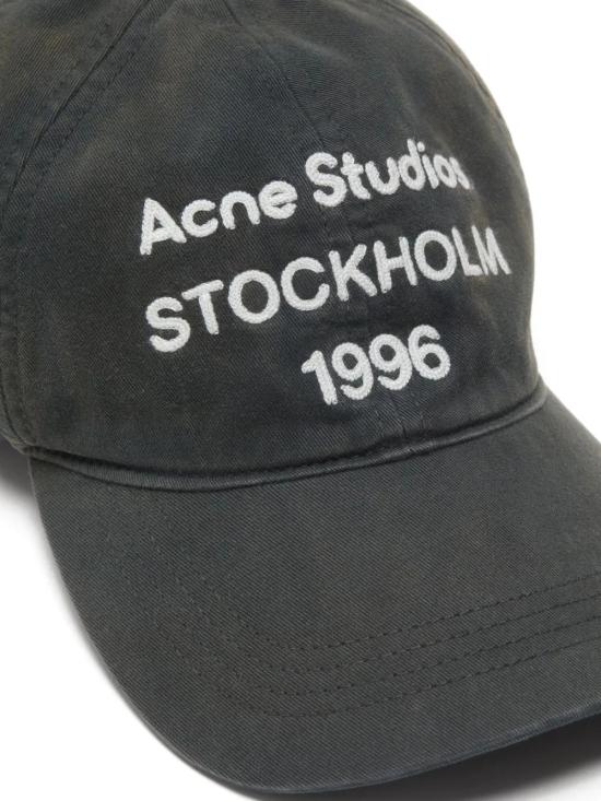 26FW 아크네 스튜디오 로고 볼캡 C40434FNUXHATS000357 BM0 FADEDBLACK - ACNE STUDIOS