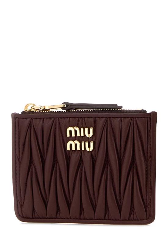26FW 미우미우 지갑 5MC093AFPP F0007 BURGUNDY - MIU MIU