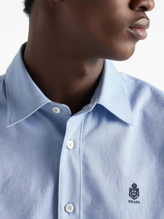 26FW 프라다 긴팔 셔츠 UCN666SWMO1926 F0076 BLUE - PRADA