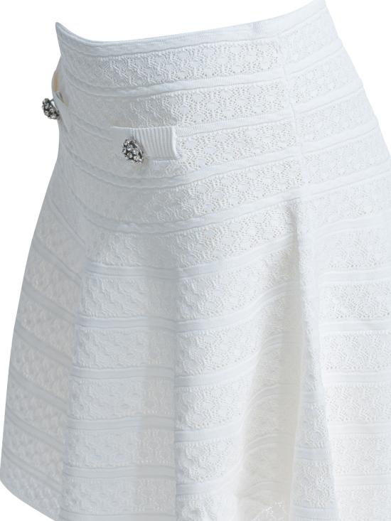 26SS 셀프 포트레이트 미디 스커트 SS26063SKW WHITE - SELF PORTRAIT