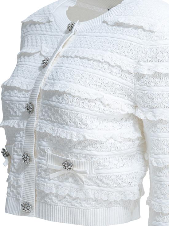 26SS 셀프 포트레이트 가디건 SS26063CW WHITE - SELF PORTRAIT