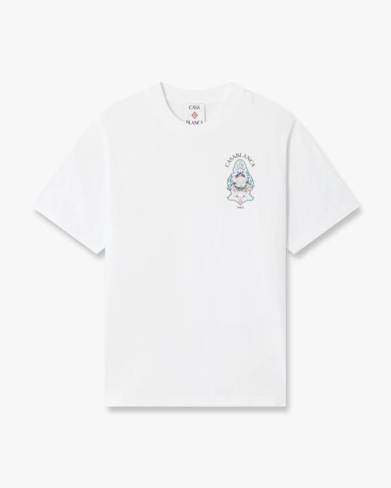 26FW 카사블랑카 반팔 티셔츠 MPF26JTS00101 WHITE