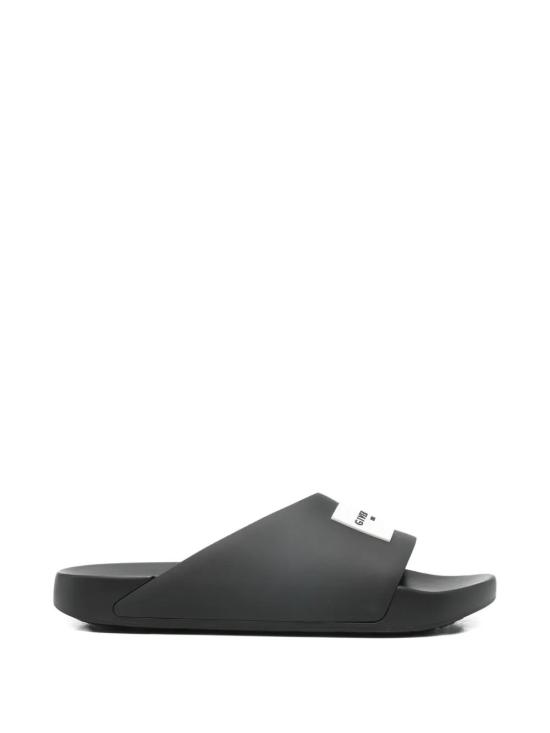 26FW 지방시 러버 라벨 슬라이드 뮬 BH302MH1XL001 BLACK