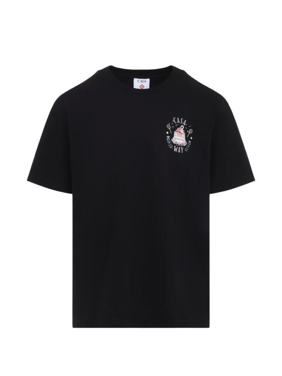 26FW 카사블랑카 반팔 티셔츠 MPF26JTS00117 BLACK