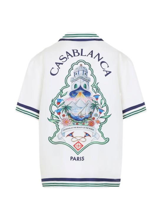 26FW 카사블랑카 반팔 셔츠 MPF26SH00301 WHITE - CASABLANCA