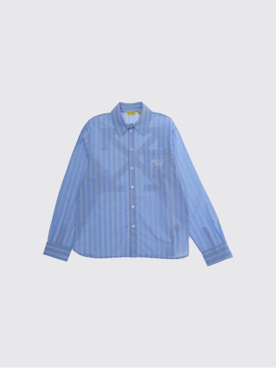 26SS [키즈] 오프화이트 셔츠 44BGA00AS26F002 430 Gnawed Blue