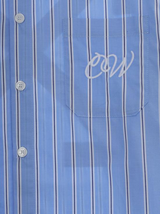 26SS [키즈] 오프화이트 셔츠 44BGA00AS26F002 430 Gnawed Blue - OFF WHITE