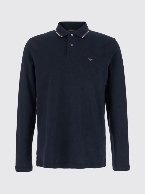 26SS 엠포리오 아르마니 로고 긴소매 폴로 티셔츠 8N1FB51JPT Z0920 Blue - EMPORIO ARMANI