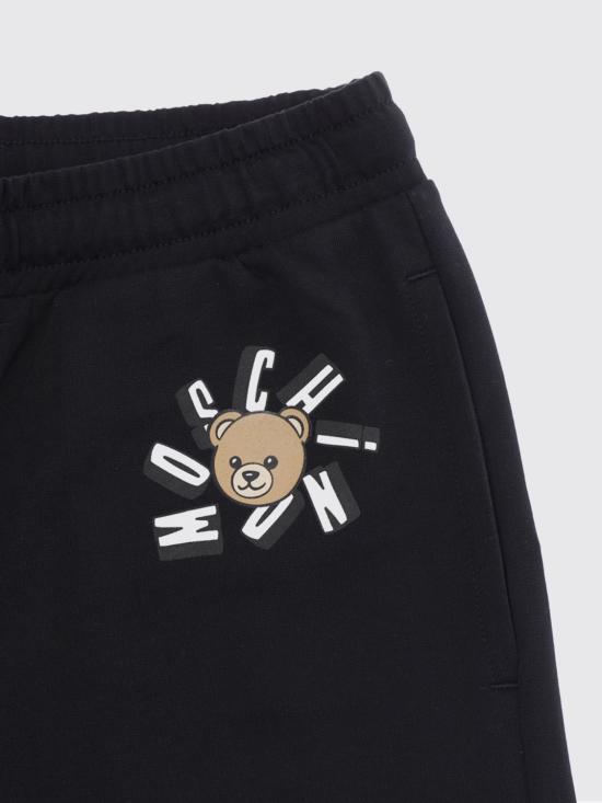 26SS [키즈] 모스키노 트레이닝/조거 팬츠 HDP06ZLCA19 60100 Black - MOSCHINO