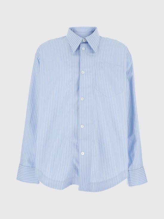 26SS 아미 긴팔 셔츠 USH808CO02194 844 Gnawed Blue - AMI