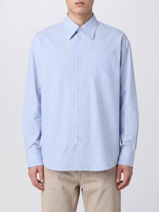 26SS 아미 긴팔 셔츠 USH808CO02194 844 Gnawed Blue