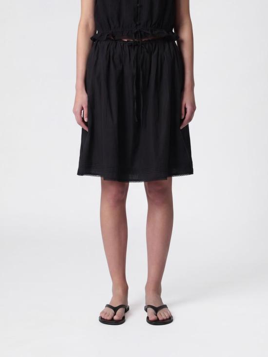 26SS 던스트 미디 스커트 UDSK6B225 BK Black