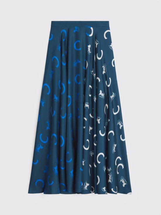 26SS 셀린느 롱 스커트 2J3453Q94 GDR0 Navy