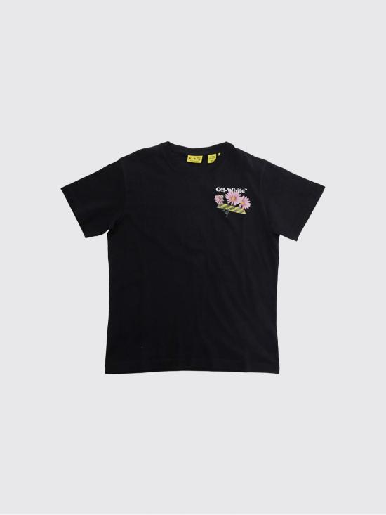 26SS [키즈] 오프화이트 티셔츠 44GAA001S26J004 001 Black