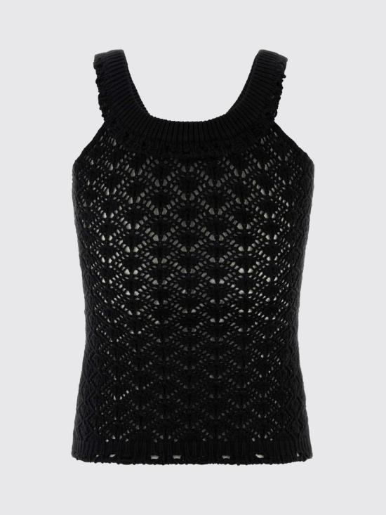 26SS 블루마린 민소매 티셔츠 2M692A N0990 Black - BLUMARINE