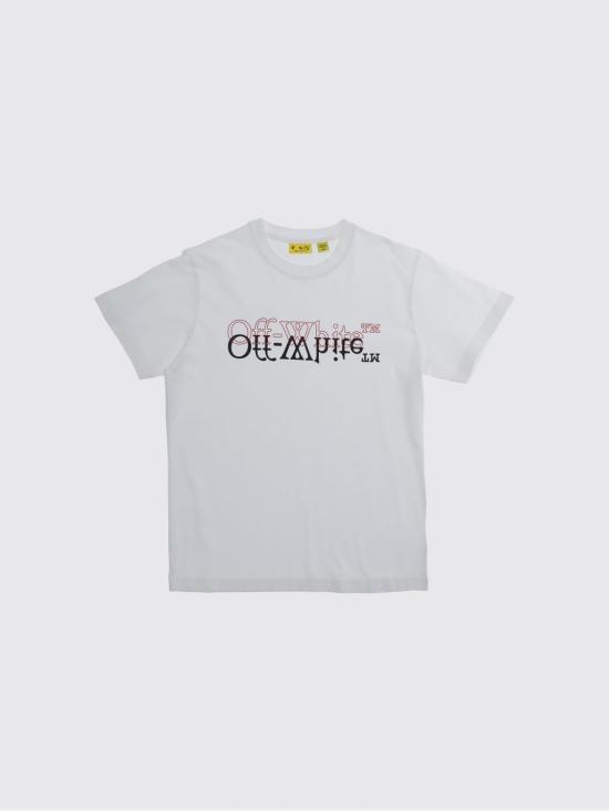26SS [키즈] 오프화이트 티셔츠 44BAA002S26J001 100 White