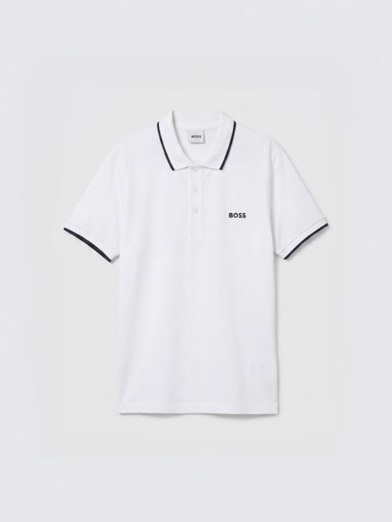 26SS [키즈] 보스 폴로 셔츠 J25P26 10P White