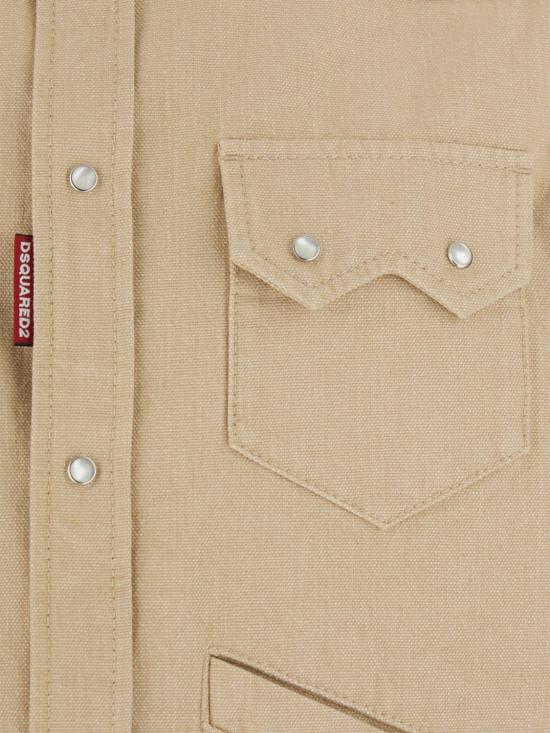 26SS 디스퀘어드2 긴팔 셔츠 S74DM1021D30026 111 Beige - DSQUARED2