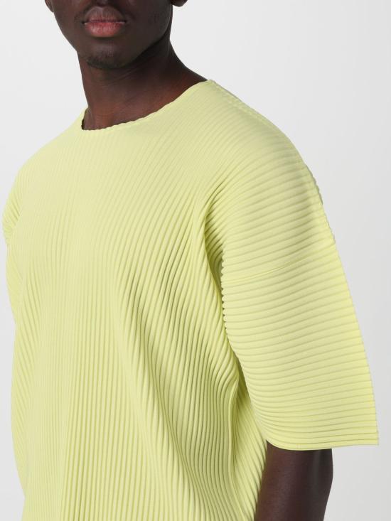 26SS 옴므 플리세 이세이 미야케 반팔 티셔츠 HP66JK053 53 Yellow - HOMME PLISSE' ISSEY MIYAKE