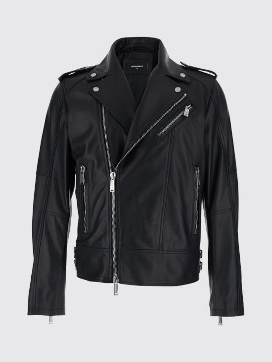 26SS 디스퀘어드2 가죽 자켓 S74AM1329SY1491 900 Black - DSQUARED2