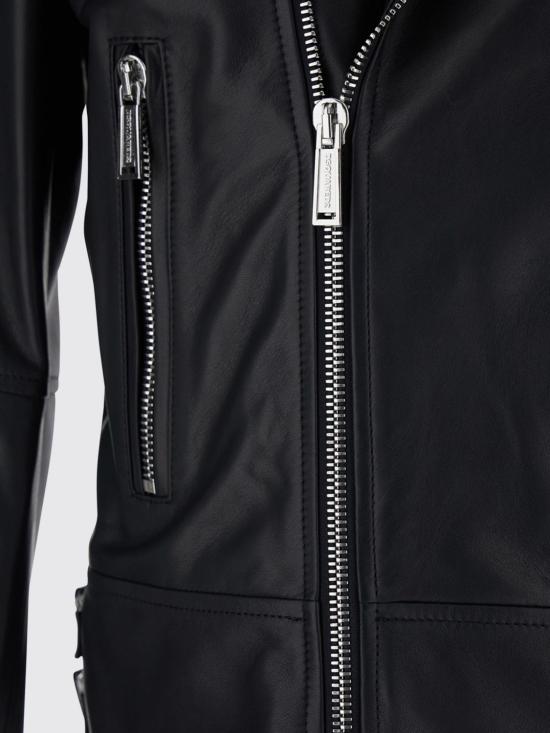 26SS 디스퀘어드2 가죽 자켓 S74AM1329SY1491 900 Black - DSQUARED2