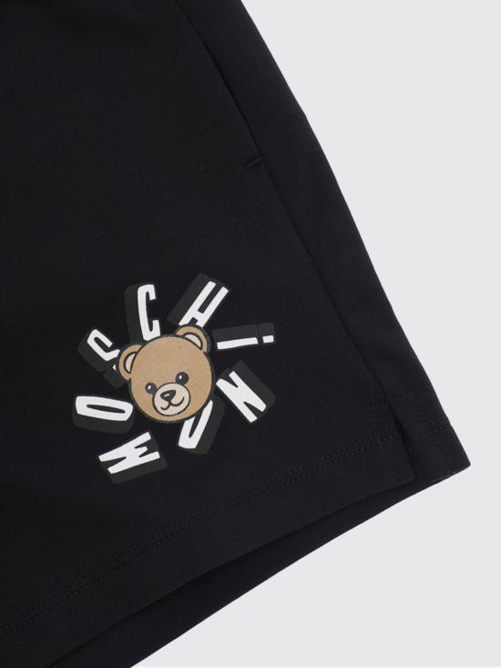 26SS [키즈] 모스키노 쇼츠/버뮤다 HDQ025LCA19 60100 Black - MOSCHINO