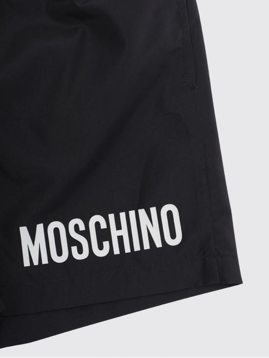 26SS [키즈] 모스키노 스윔팬츠 HUL01KLKA02 60100 Black - MOSCHINO
