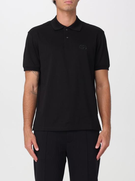 26SS 엠포리오 아르마니 로고 저지 폴로 셔츠 EM004579AF13742 UC001 Black
