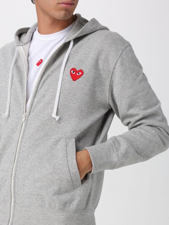 26SS 꼼데가르송 후드 티셔츠 AXT168 1 Grey - COMME DES GARCONS