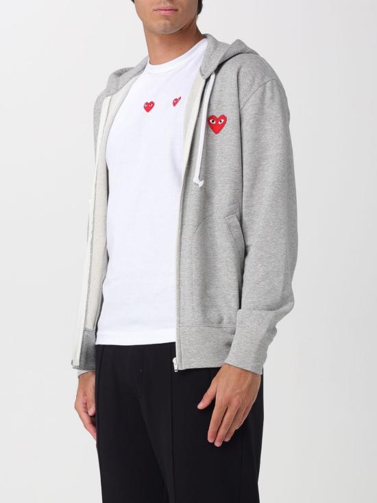 26SS 꼼데가르송 후드 티셔츠 AXT168 1 Grey - COMME DES GARCONS