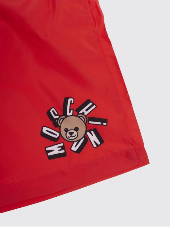 26SS [키즈] 모스키노 스윔팬츠 HUL01LLKA02 50109 Red - MOSCHINO