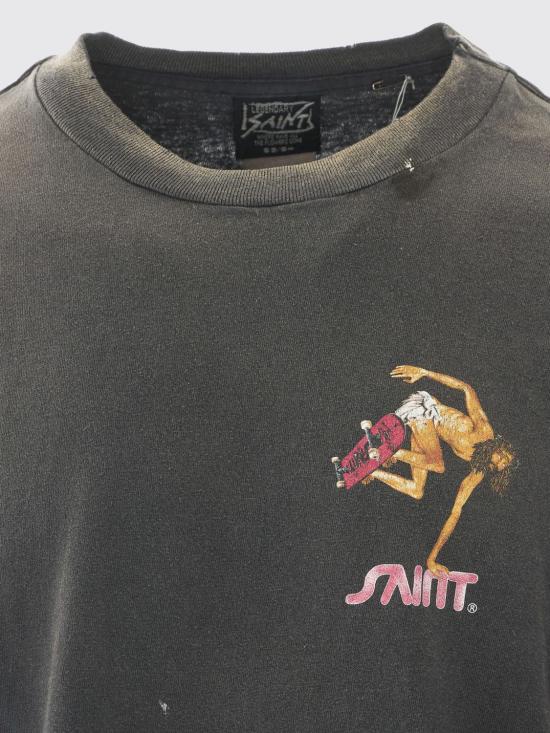 26SS 세인트 미카엘 반팔 티셔츠 SMMK80000007 Grey - SAINT MXXXXXX