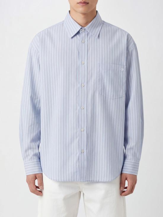 26SS 던스트 긴팔 셔츠 UDSH6A104B 2SKYBLUESTRIPE Gnawed Blue