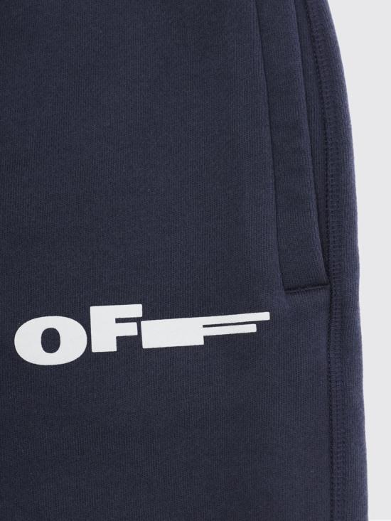 26SS [키즈] 오프화이트 트레이닝/조거 팬츠 44BCH001S26F003 410 Blue - OFF WHITE
