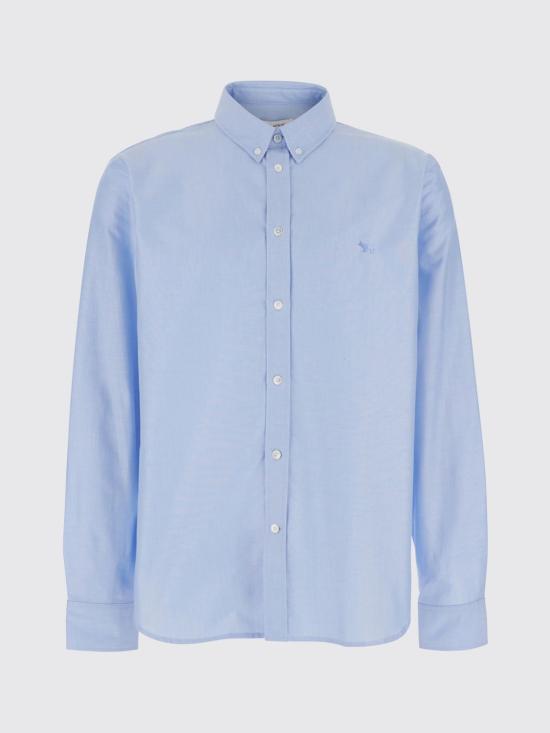 26SS 메종키츠네 긴팔 셔츠 QM00422WC5081 0434 Gnawed Blue - MAISON KITSUNE