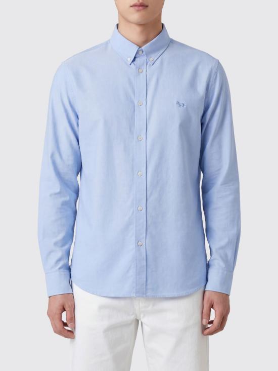 26SS 메종키츠네 긴팔 셔츠 QM00422WC5081 0434 Gnawed Blue