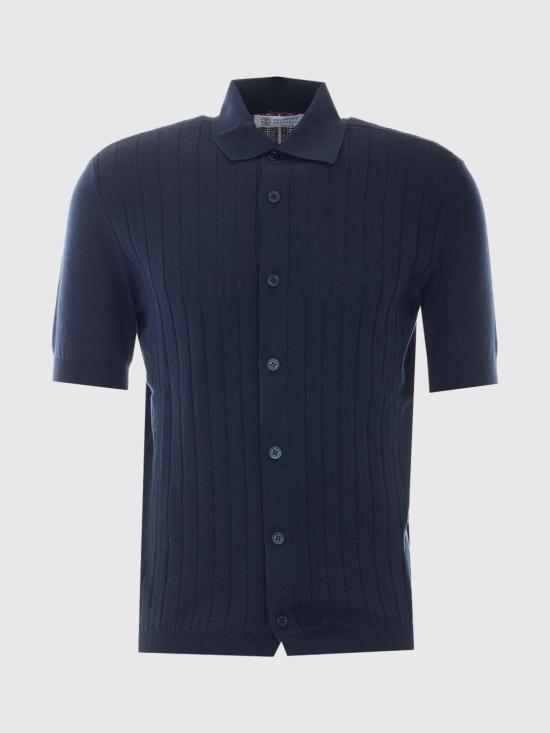 26SS 브루넬로 쿠치넬리 폴로 티셔츠 M29204006 C2425 Blue - BRUNELLO CUCINELLI