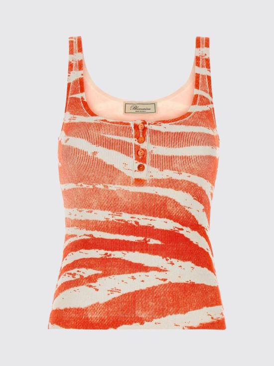 26SS 블루마린 민소매 티셔츠 P622T123A M1032 Natural - BLUMARINE