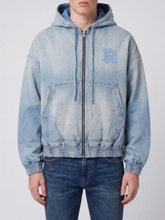 26SS 아미리 후드 티셔츠 AMOUJA1037 543 Gnawed Blue